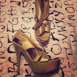 Gold Platform Sandals